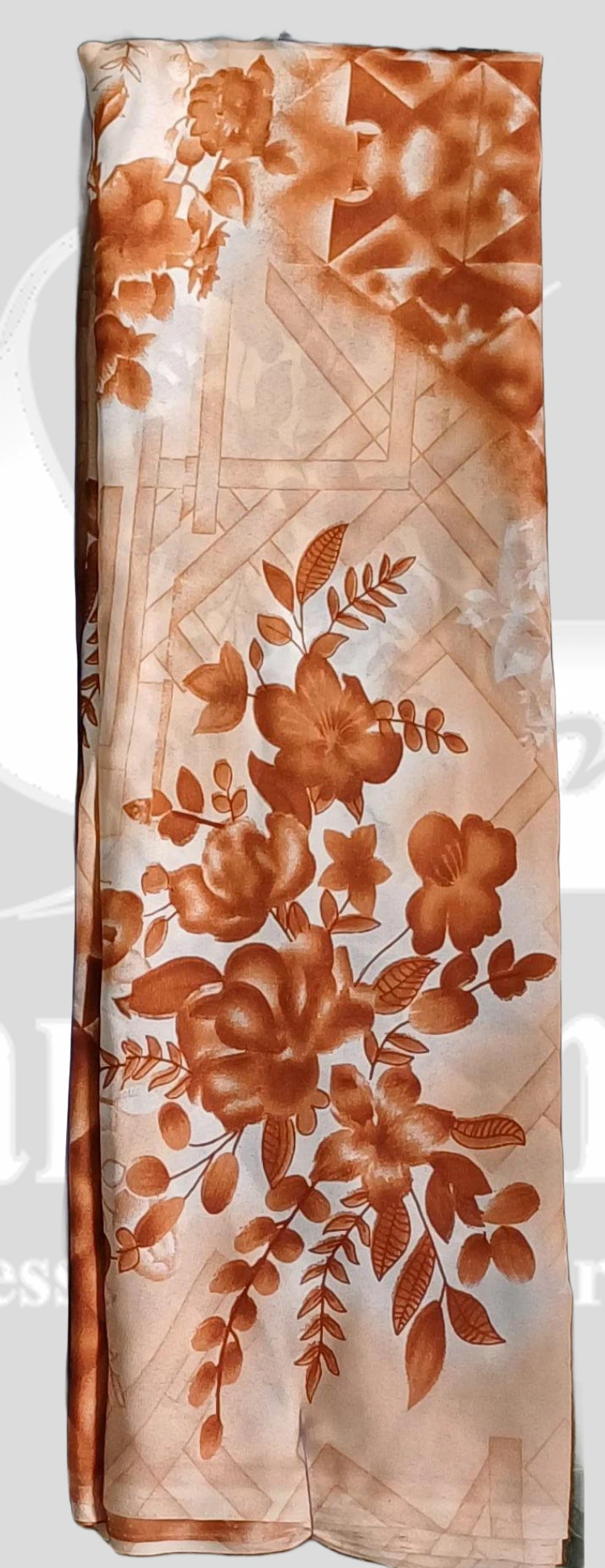 Sharmili Floral Printed Saree - Sonka509 - Burnt Orange Mix